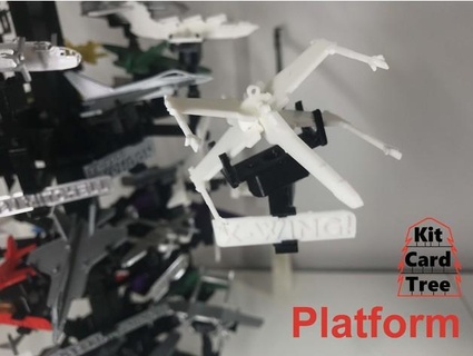 kit card tree platform x-wing nakozen alwaystinkering 3d print model - Mito3D