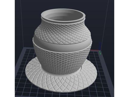 large base vase grant401 3d print model - Mito3D
