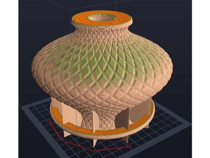Saturn Vase 5 Texturen grant401 3d print model - Mito3D