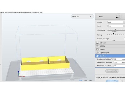 einfache Ablage sp lbecken udosxplus 3d print model - Mito3D