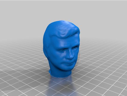 col steve austin 6 million dollar man head scanned ljbeng  3d print model - Mito3D