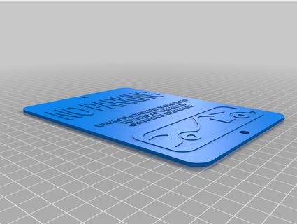 parking sign redwhulf758 3d print model - Mito3D