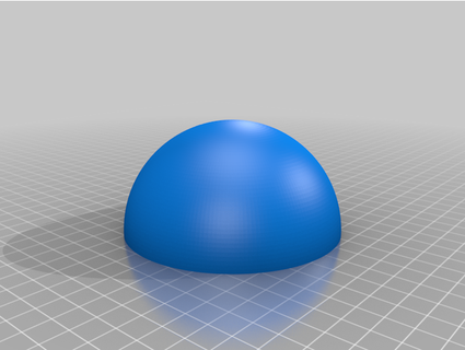 puppet eye half-sphere 100mm easy scaling dblevins 3d print model - Mito3D