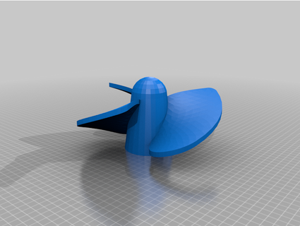 boat propeller v1 freddie frog 3d print model - Mito3D