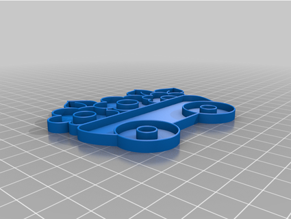 flower cart cookie cutter coderus 3d print model - Mito3D