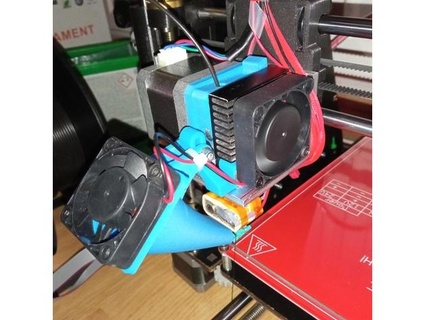 ventilador duto ctc prusa pró ajustável tom666 3d print model - Mito3D
