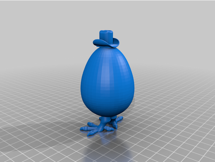easter egg legs hat leopardgeckio1 3d print model - Mito3D
