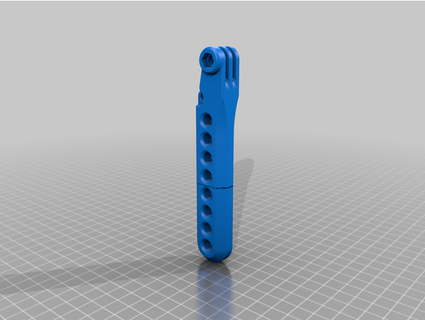 gopro handle without slip-guard shortened jakereilly 3d print model - Mito3D