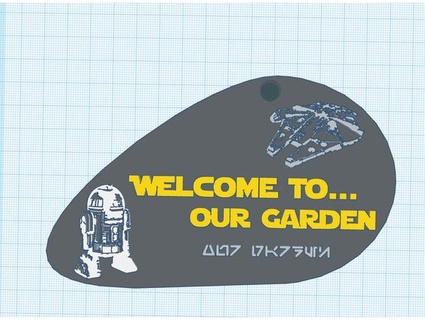 star wars - welcome garden sign bt1997 3d print model - Mito3D