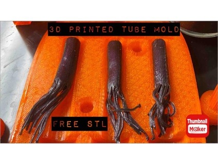pescaria tubo mofo mão trabalhado angular 3d print model - Mito3D