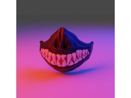 cara máscara dientes oscuro fantasía estilo m0rg0t 3d print model - Mito3D