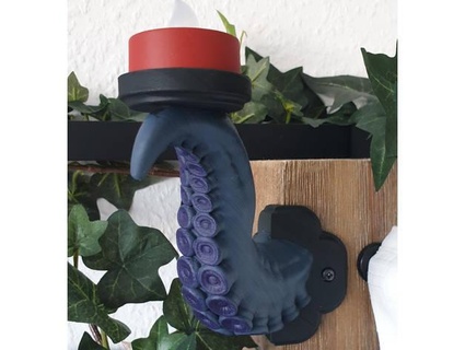 tentacle candle holder corner watermelonwolverine 3d print model - Mito3D