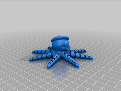 octopus painter hat thing 27raymoc 3d print model - Mito3D