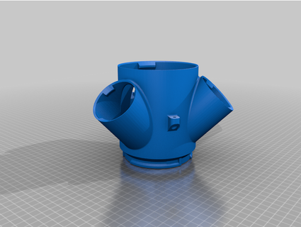 hohl 3 hole optimiert hydroponisch Turm jetpuf 3d print model - Mito3D