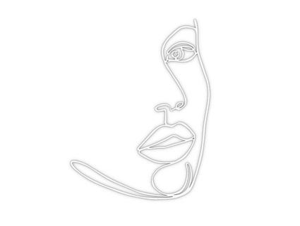 abstrait profil visage alvimonde 3d print model - Mito3D