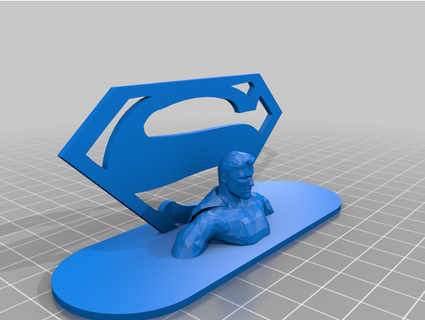 superhombre logo base modelo papajib 3d print model - Mito3D