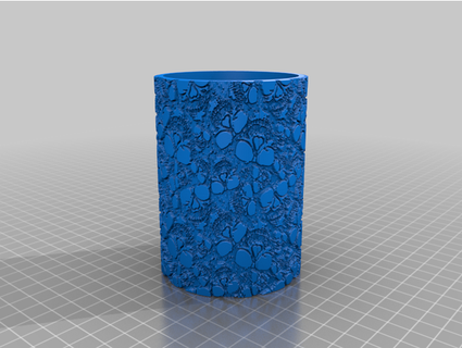 textured skull cooler wokkawokkawokka 3d print model - Mito3D