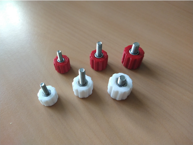 knob socket cap-head screws m3 m4 m5 david j  3D print model - Mito3D
