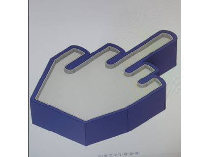 LED Streifen Mitte Finger Pierrette 3d print model - Mito3D
