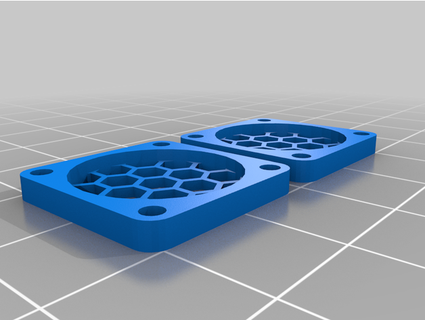 2x 20 mm honeycomb full fan cover asollo 3d print model - Mito3D