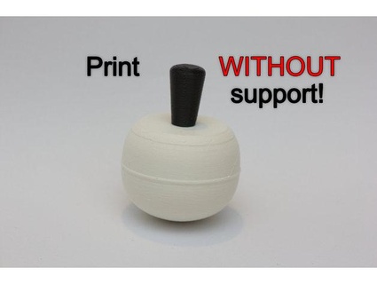 tippe top support needed kreisel k-eye 3d print model - Mito3D