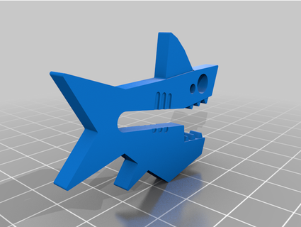 cacca sacchetto titolare supporto Usato squalo tema bwr250 3d print model - Mito3D