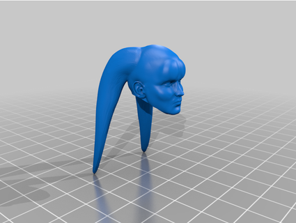 twi'lek 6in action figure head druppert 3d print model - Mito3D