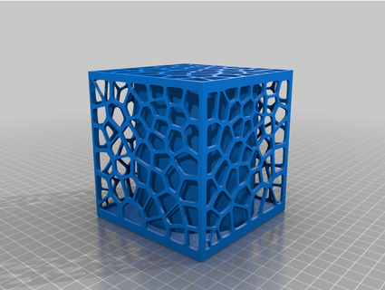 voronoi cube lamp henkb71 3d print model - Mito3D