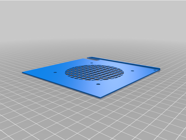 eletrônicos caixa tampa 80mm ventilador monte chriscox462 3D print model - Mito3D