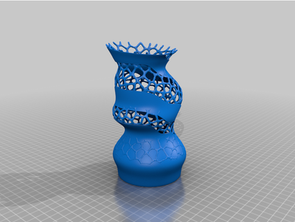 Voronoi oscilação vaso maltratado 3d print model - Mito3D