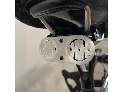 bike saddle double garmin mount jas0nc 3d print model - Mito3D