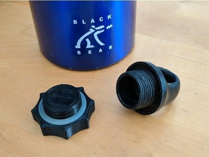 black bear aluminum bottle cap mi ho 3d print model - Mito3D
