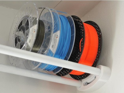 parametric tubular shelf holder filament spools franpoli 3d print model - Mito3D