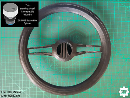Arkade Spinner Lenkung Rad grs USB Taste Loch kompatibel 3dfreeman 3d print model - Mito3D
