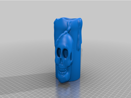 crâne bougie hante 3d print model - Mito3D