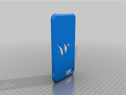 iphone 7 caso funda aves ódico 3d print model - Mito3D