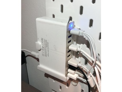 Ikea Skadis Kulp destek USB güç istasyon Damar çizgileri 3d print model - Mito3D