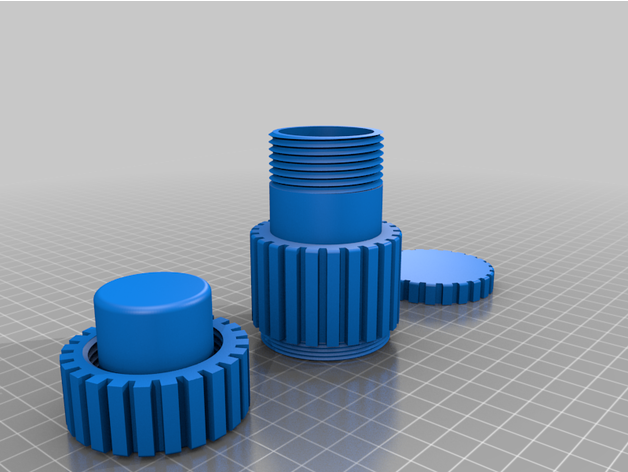 píldora trituradora bordo almacenamiento envase bibbs1000 3D print model - Mito3D