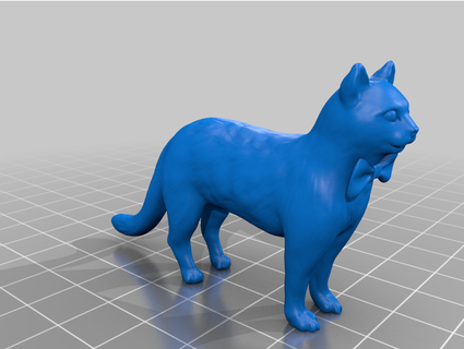 cat bowtie duxhog 3d print model - Mito3D