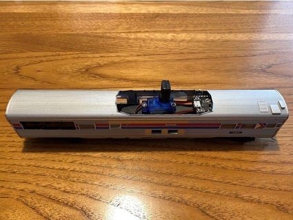 ho escala trem Câmera monte 180 grau rotação freixo 3d print model - Mito3D