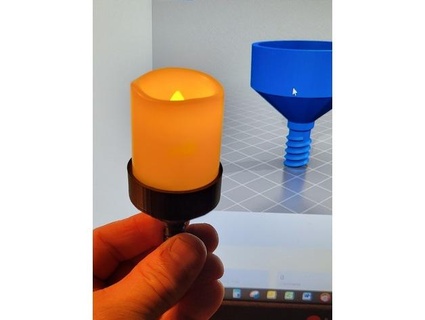38mm 15 LED vela soporte candelabro pared marcuspfeiffer 3d print model - Mito3D