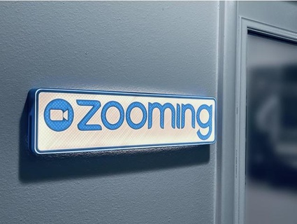 zoom session progress sign air remix shadow box led lighting zooming jackharvest 3d print model - Mito3D