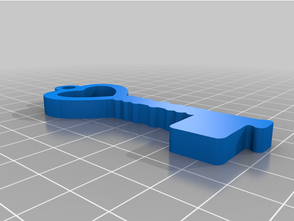 simple heart key towerdweller 3d print model - Mito3D