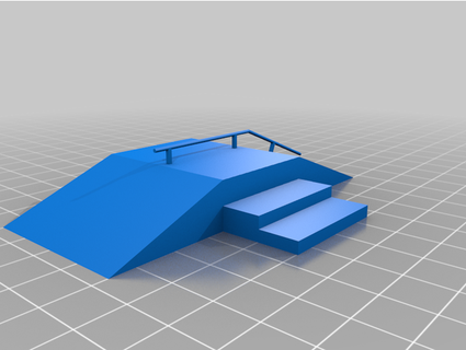 ramp rail manual pad tech deck skate park papajib 3d print model - Mito3D