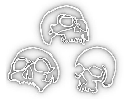 3 crânes alvimonde 3d print model - Mito3D