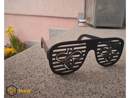 hive party glasses rayxa17 3d print model - Mito3D