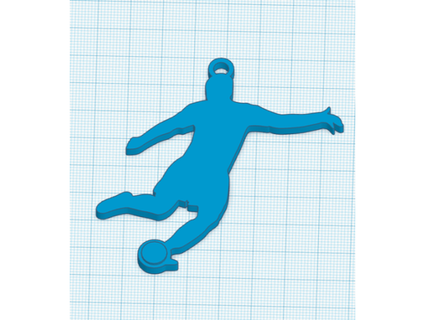 anahtarlık futbolcu stepip4 3d print model - Mito3D