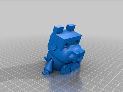 tiny articulated robot wolf ancolim 3d print model - Mito3D