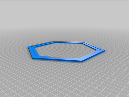 hexagon mirror wall frame ray reddington 3d print model - Mito3D