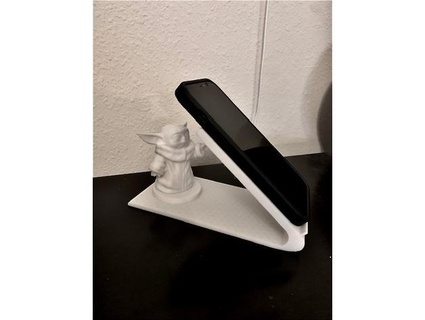 grogu phone holder jloebenberg 3d print model - Mito3D